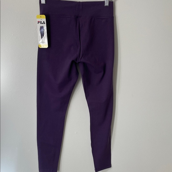 Fila Women's Cotton Blend High Waisted 7/8 Leggings Gothicgrape Size Small / Z8 - Picture 2 of 9